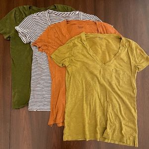 Madewell Whisper Cotton V-Neck Pocket Tee (x4!)